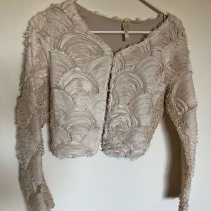 Ivory and Gold Half Jacket - Dressy